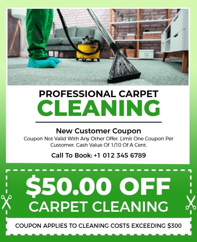 Professional Carpet Cleaning Promotion Flyer Template