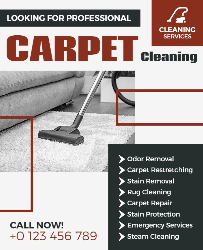 Professional Carpet Cleaning Services Flyer Template