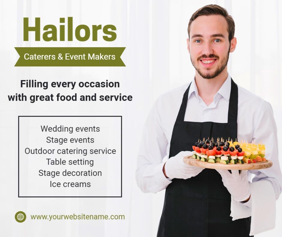 Professional Catering Services for Memorable Events Ad Template