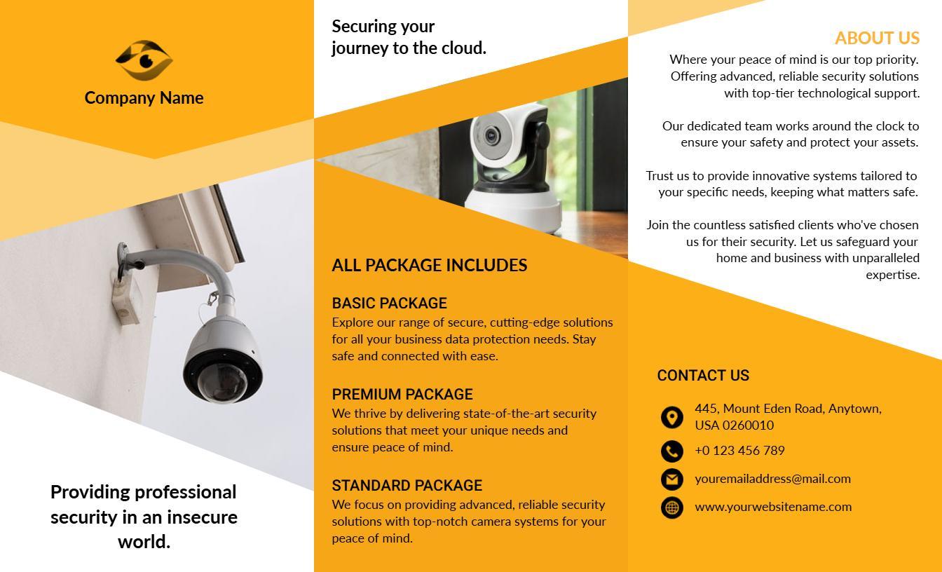 Professional CCTV Security Packages and Solutions Brochure Template