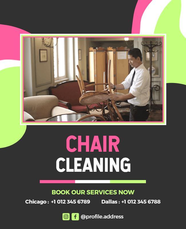 Professional Chair Cleaning Services Flyer Template