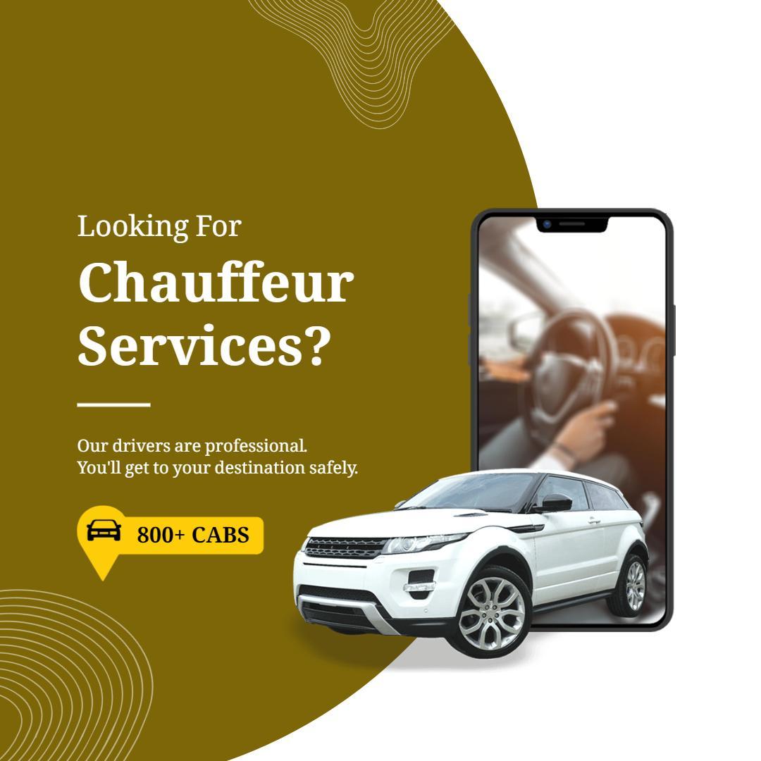 Professional Chauffeur Services Advertisement Instagram Flyer Template