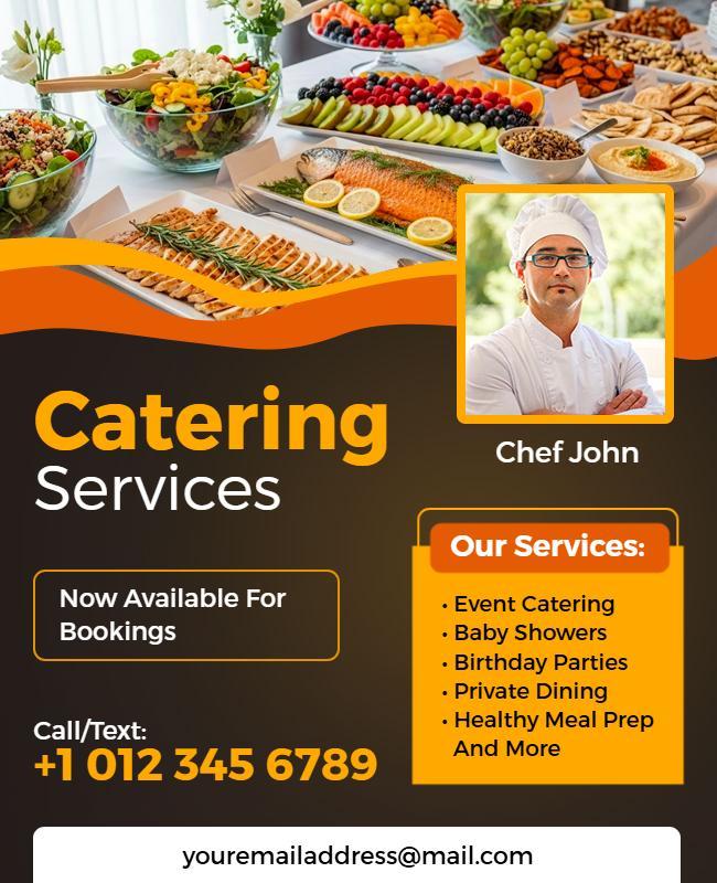 Professional Chef Catering Service Flyer Template