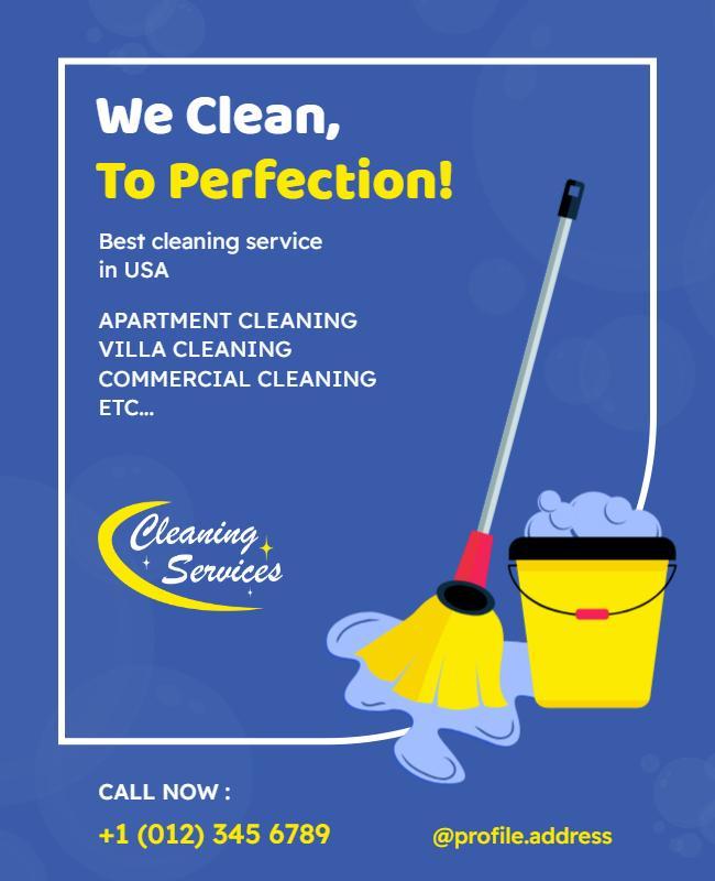 Professional Cleaning Services Advertisement Flyer Template