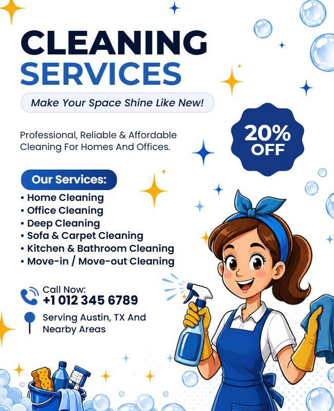 Professional Cleaning Services Flyer Template