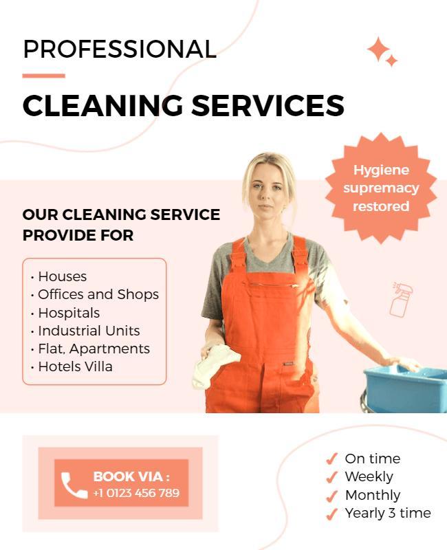 Bright and Professional Cleaning Services Offer Flyer Template