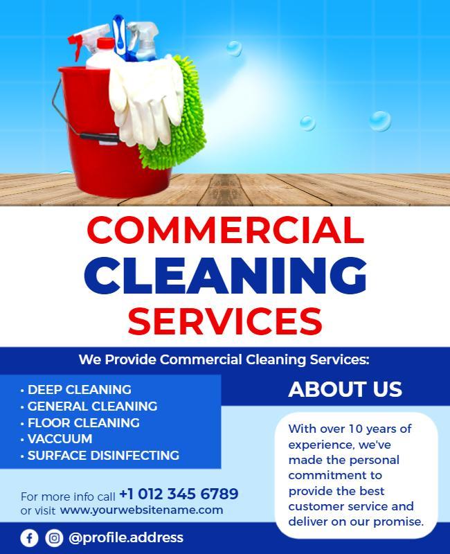 Professional Commercial Cleaning Services Flyer Template