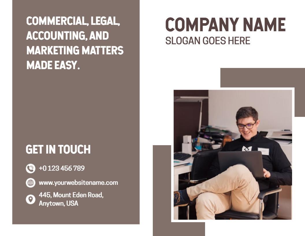 Professional Company Overview and Services Information Brochure Template