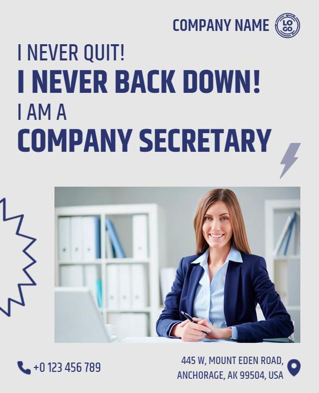 Professional Company Secretary Promotion Flyer Template