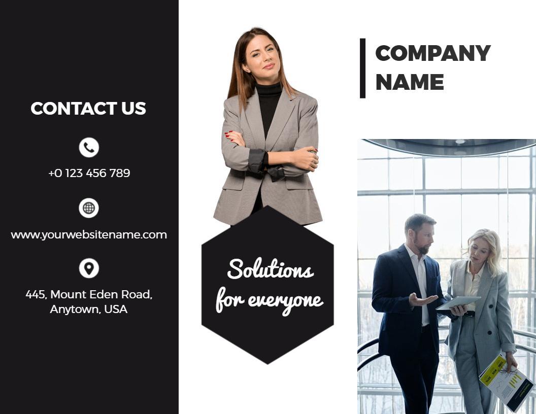 Professional Corporate Business Solutions Services Brochure Template