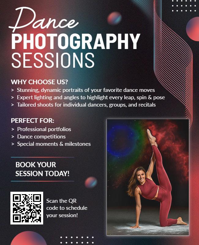 Professional Dance Photography Session Flyer Template