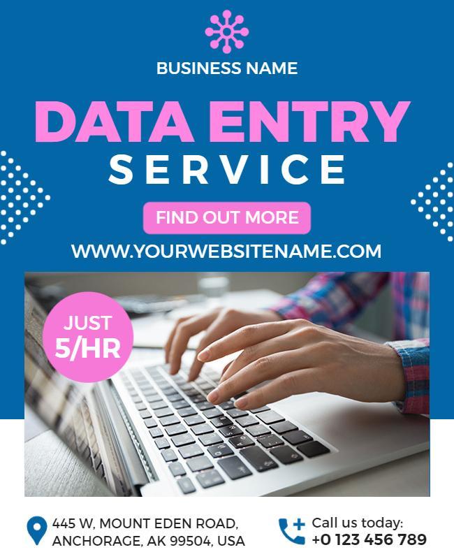 Professional Data Entry Service Flyer Template