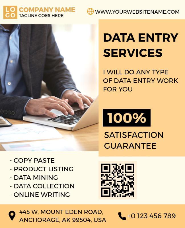 Professional Data Entry Services Promotion Flyer Template