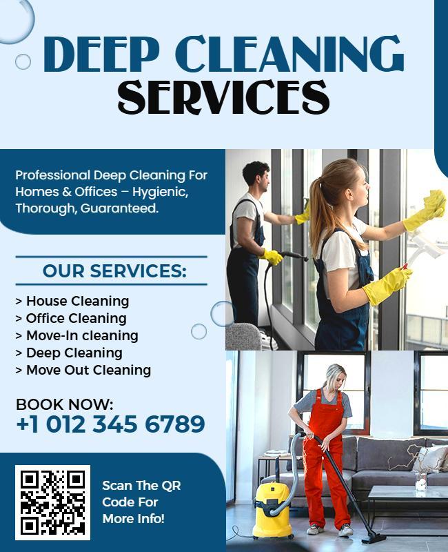 Professional Deep Cleaning Services Flyer Template