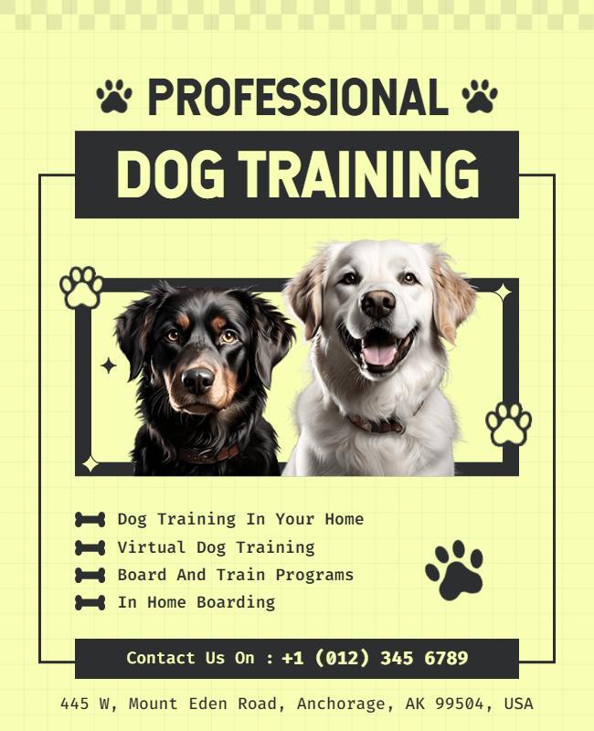 Professional Dog Training Services Flyer Template