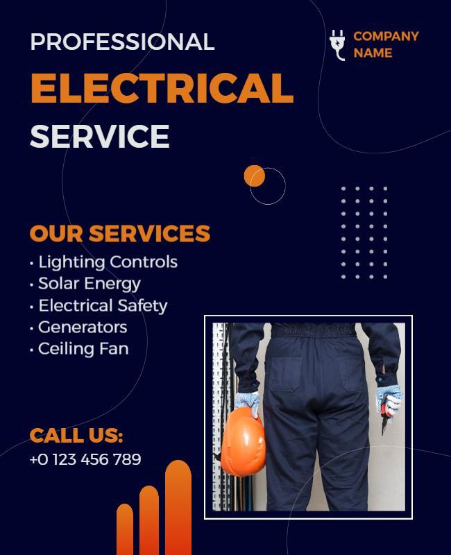 Professional Electrical Services Advertisement Flyer Template