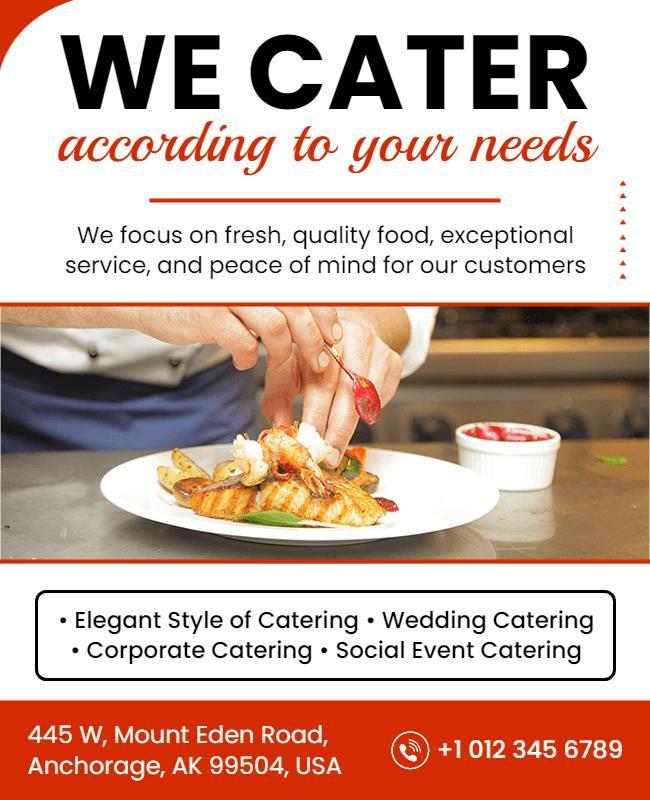 Professional Event Catering Service Flyer Template