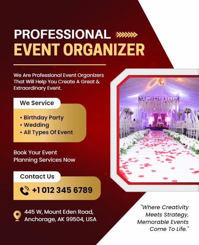 Professional Event Organizer Services Flyer Template