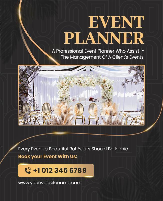 Professional Event Planning Services Flyer Template