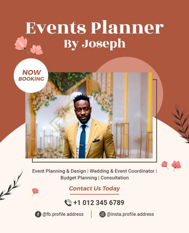 Professional Event Planning Services Promotional Flyer Template