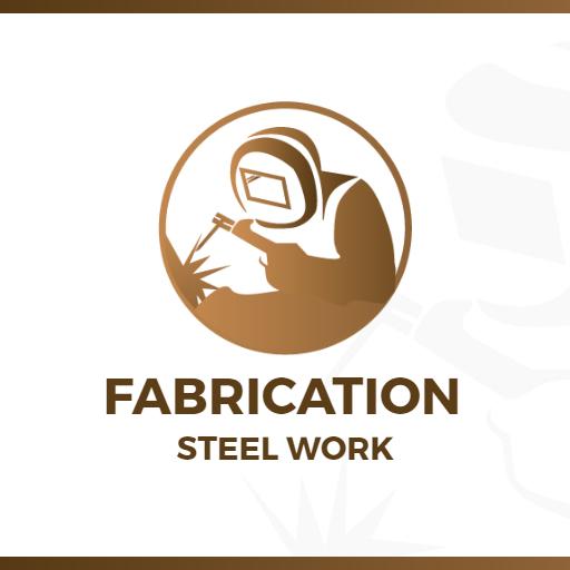Professional Fabrication and Steel Work Highlighting Welding Logo Template