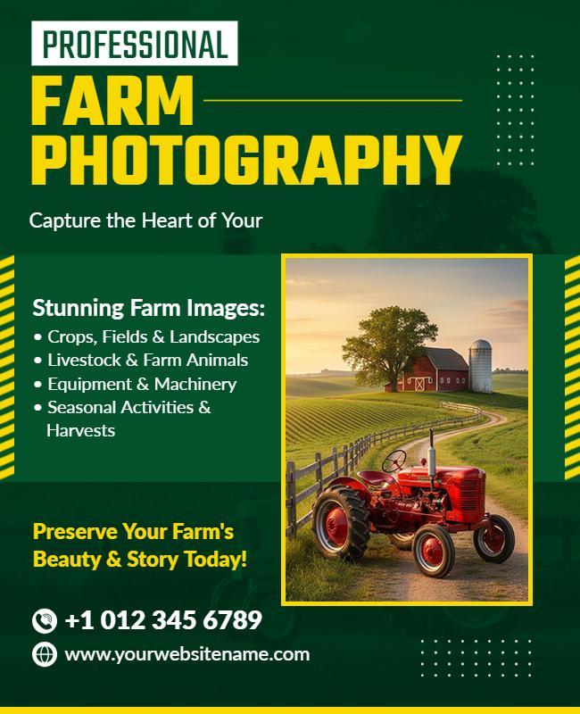 Professional Farm Photography Services Flyer Template