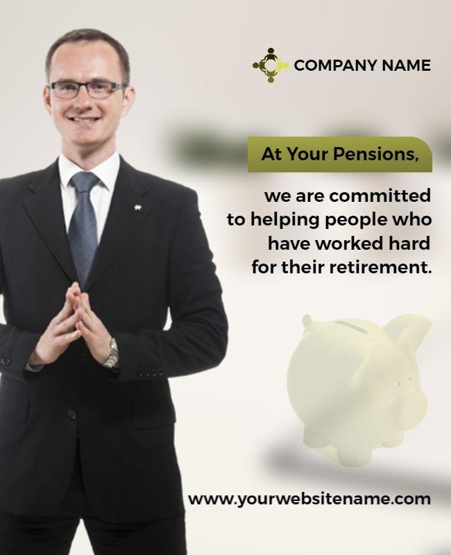 Professional Financial Advisory Retirement Assistance Poster Template