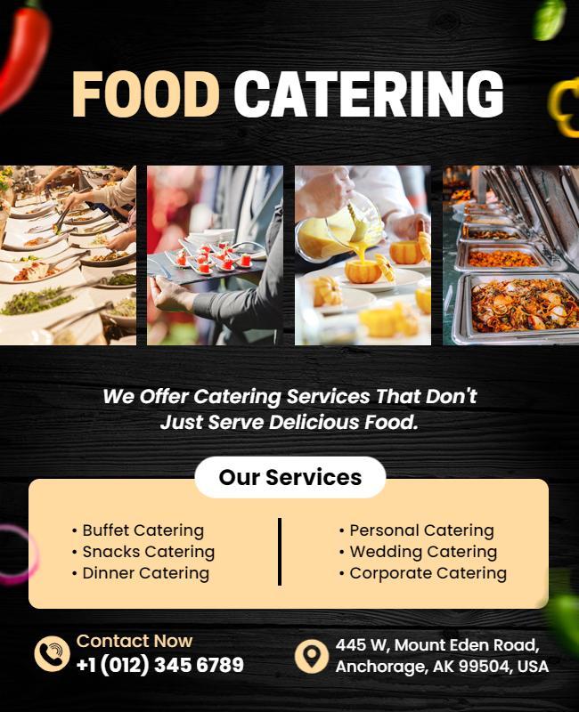 Professional Food Catering Services Flyer Template