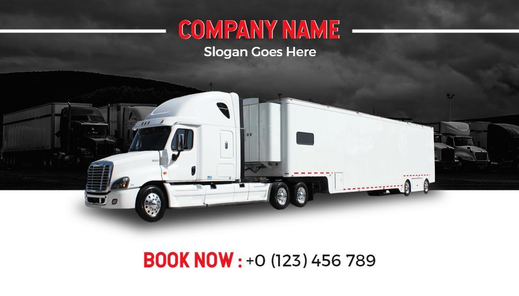 Professional Freight Transportation Service Business Card Template