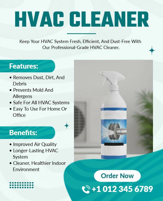 Professional-Grade HVAC Cleaner Advertising Flyer Template