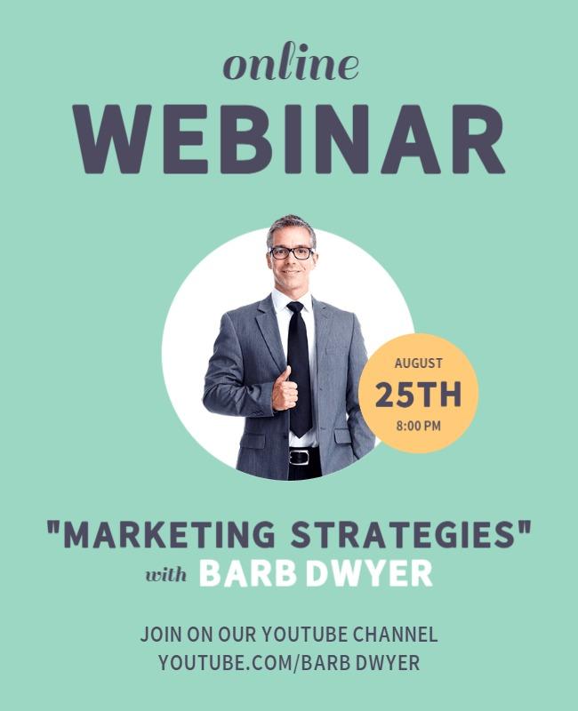 Professional Green Online Marketing Webinar Poster Template