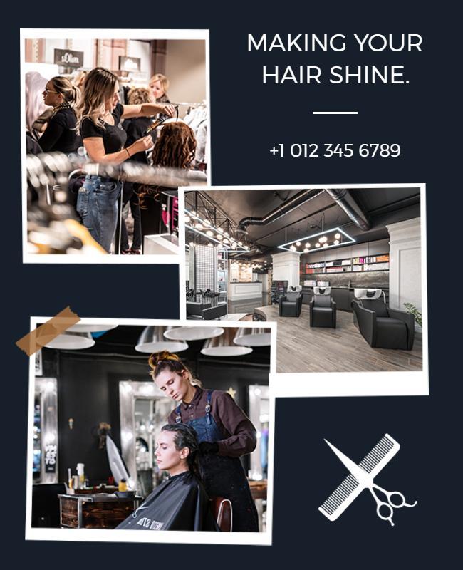 Professional Hair Salon Services Flyer Template