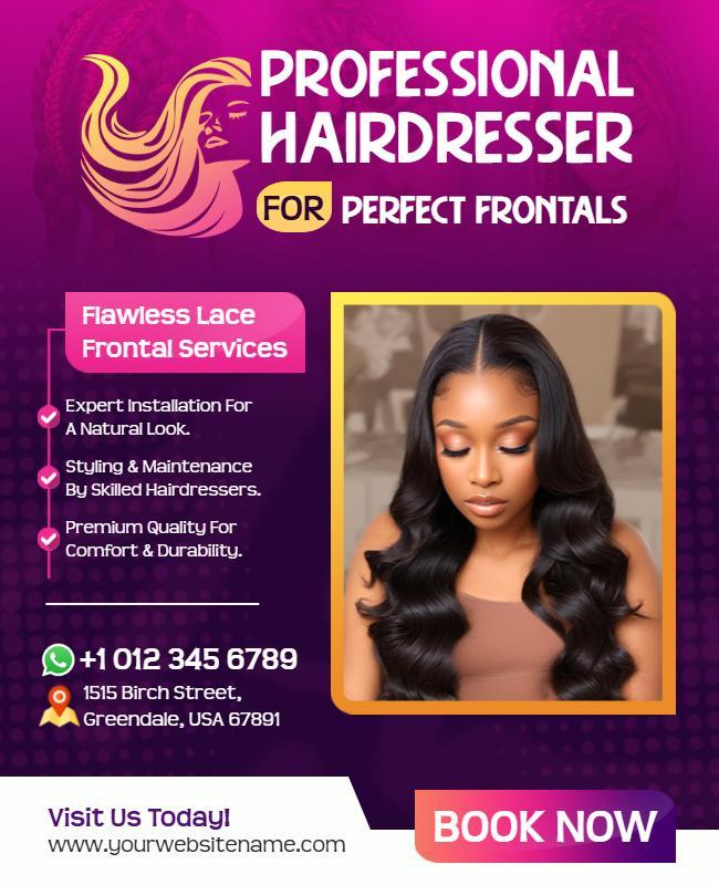 Professional Hairdresser Services Flyer Template