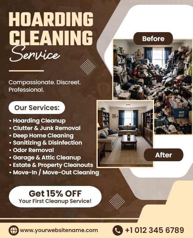 Professional Hoarding Cleaning Service Flyer Template