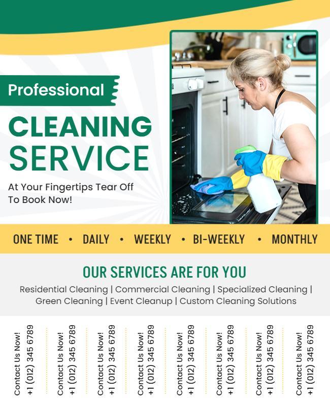 Professional Home Cleaning Service Flyer Template