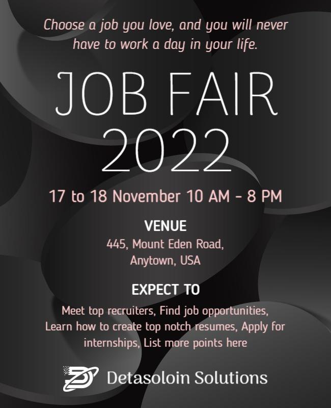 Professional Job Fair Event Flyer Template