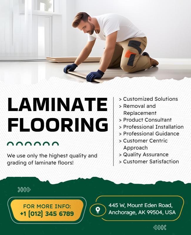 Professional Laminate Flooring Services Flyer Template