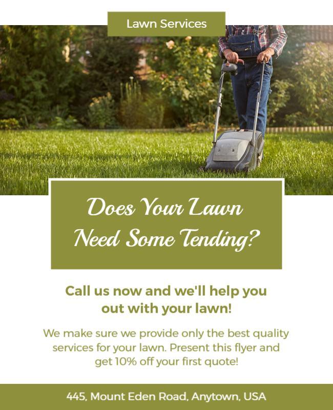 Professional Lawn Care Service Flyer Template