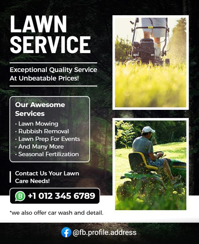 Professional Lawn Care Services Flyer Template