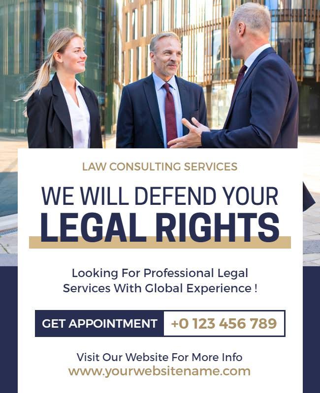 Professional Legal Consulting Services Flyer Template