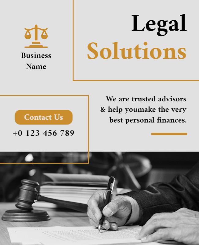 Professional Legal Solutions Service Flyer Template