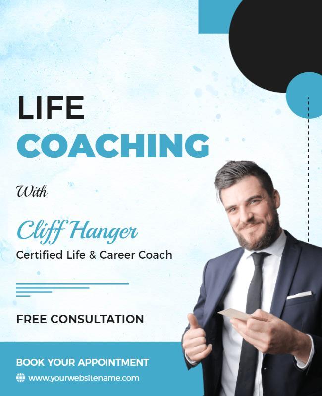 Professional Life Coaching Consultation Flyer Template