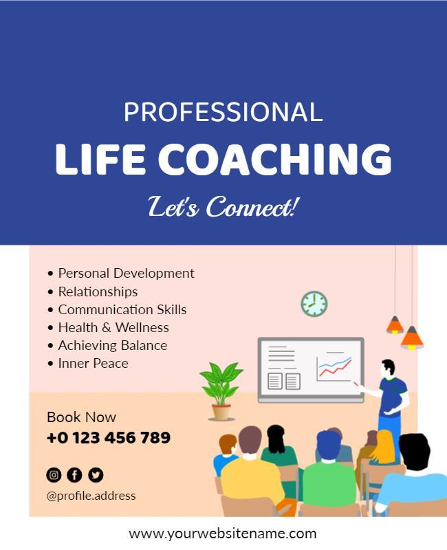 Professional Life Coaching Seminar Flyer Template