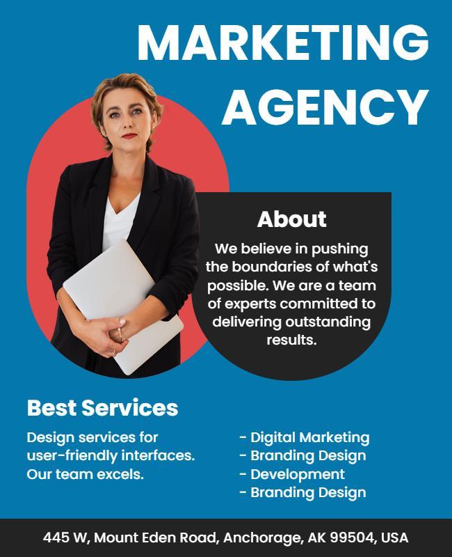 Professional Marketing Agency Services Flyer Template