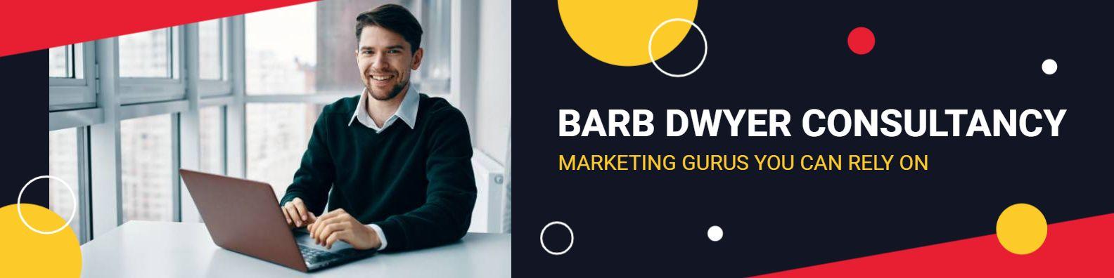 Professional Marketing Consultancy with Geometric Shapes Banner Template