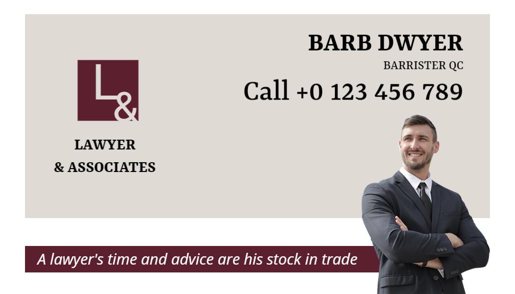 Professional Maroon Legal Services Lawyer Business Card Template