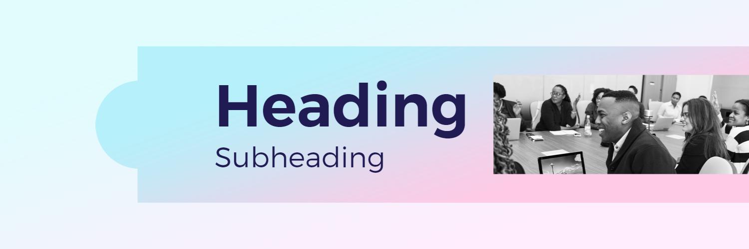 Professional Meeting Scene with Blue and Pink Gradients Twitter Banner Template