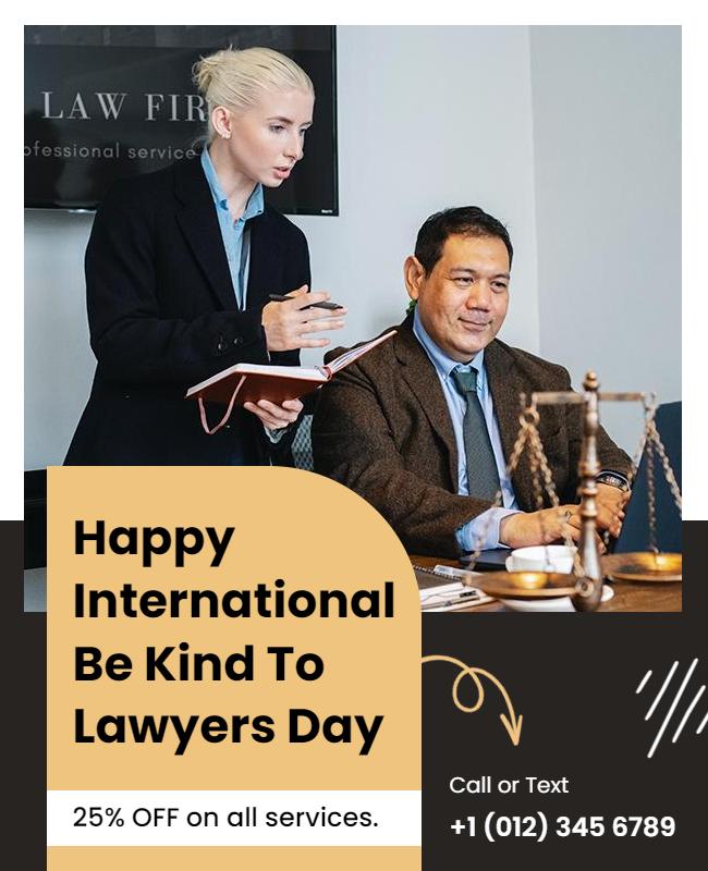 Professional Modern Law Firm Services Promotion Poster Template