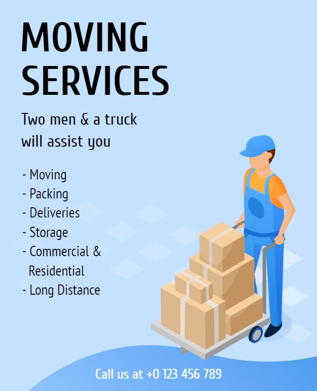 Professional Moving and Packing Services Flyer Template