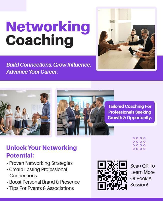 Professional Networking Coaching Event Flyer Template